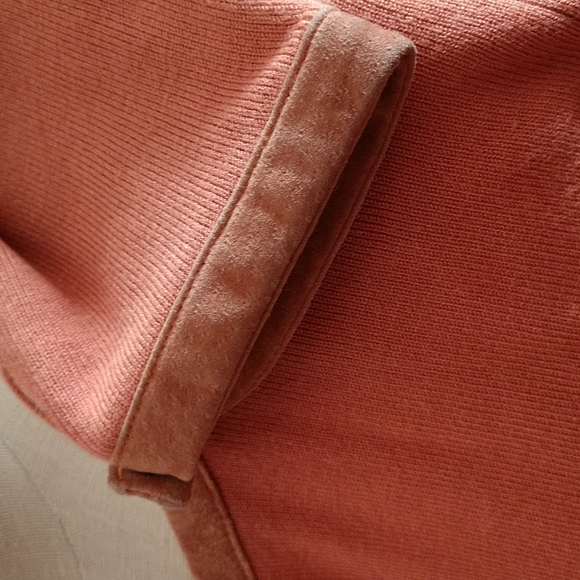 Copy VINTAGE SUEDE Trimmed Designer Sigrid Olsen Snap Closure Melon - Picture 8 of 12